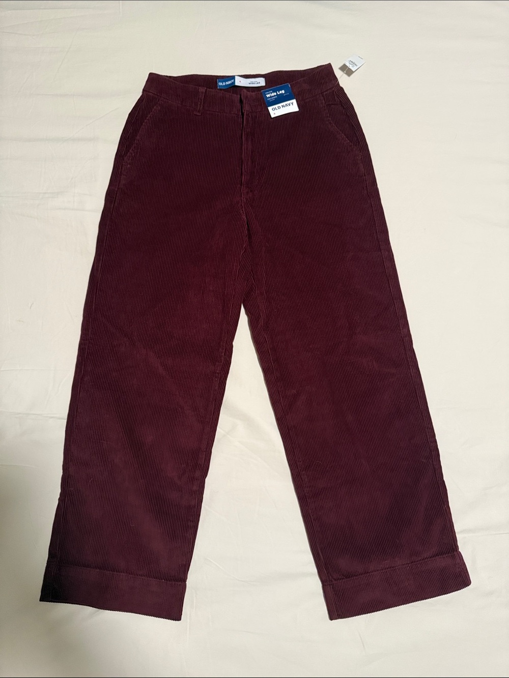 Old Navy Women's Wide-Leg Corduroy Pants - Deep Wine